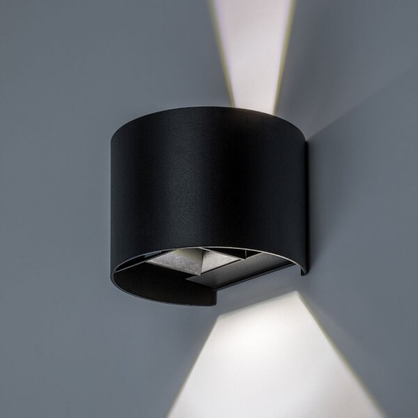 Rabalux 77218 - LED външно стенно осветително тяло VIRNA 5W/230V 2700/4000/6500K IP54 черно