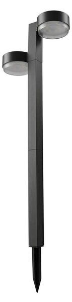 LED соларна лампа 2xLED/1W/3,7V 1200 mAh 55 cm IP65 черна