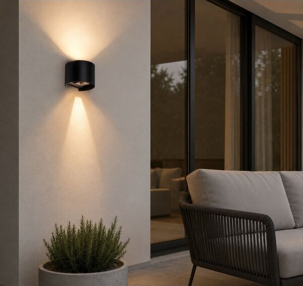 Rabalux 77218 - LED външно стенно осветително тяло VIRNA 5W/230V 2700/4000/6500K IP54 черно