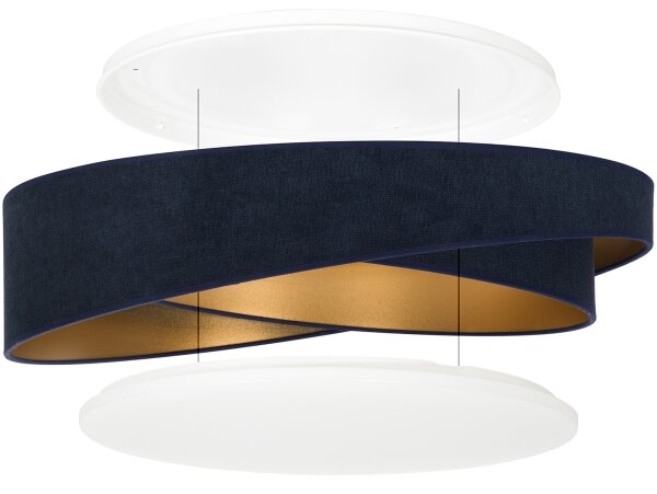 BRILAGI - LED димируемо осветително тяло VELVET TWIST LED/36W/230V CCT Ø 65 см WT mod./zl. + с дистанционно управление