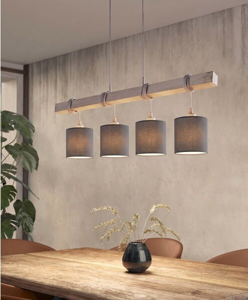 Brilagi - LED полилей на кабел NUBILA 4xE27/60W/230V сив/антрацит