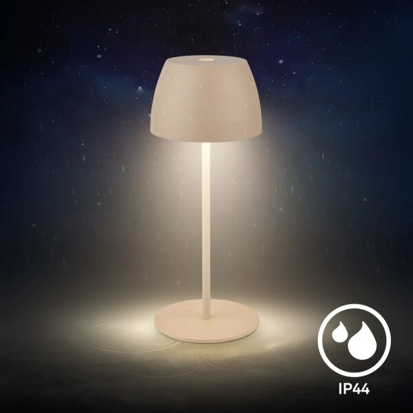 Briloner - LED димируема, презареждаема, сензорна външна настолна лампа MINI LED/2,5W/5V IP44 1800 mAh бежова