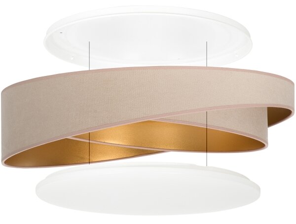 BRILAGI- LED плафон VELVET TWIST LED/24W/230V 4000K Ø 55 см беж./злат