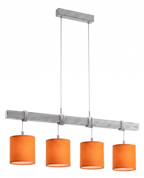 Brilagi - LED полилей на кабел NUBILA 4xE27/60W/230V сив/оранжев