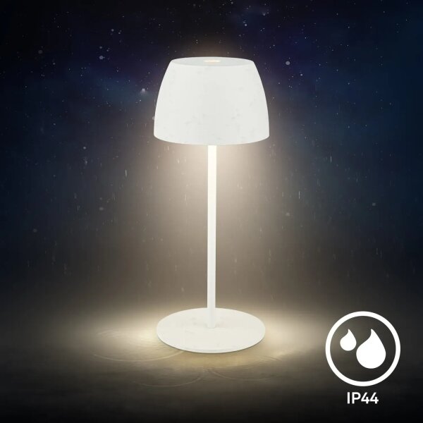 Briloner - MINI LED настолна лампа за външна употреба, димируема, презареждаема, сензорна, LED/2,5W/5V IP44 1800 mAh бяла