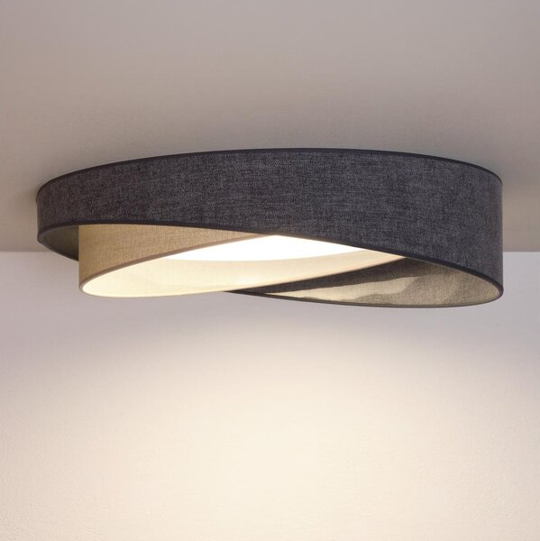 BRILAGI- LED димируемо осветително тяло VELVET TWIST LED/36W/230V CCT Ø 65 cm WT сиво/крем + с дистанционно управление