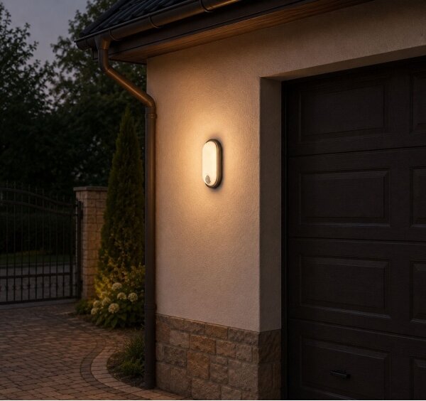 Rabalux 77231 - LED външно таванно осветително тяло с сензор HORT2 15W/230V IP65 черно