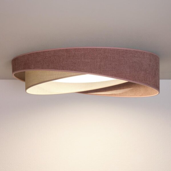 BRILAGI- LED димируемо осветително тяло VELVET TWIST LED/36W/230V CCT Ø 65 cm WT роз./крем. + дистанционно управление