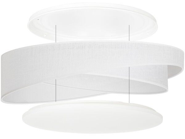 BRILAGI - LED осветително тяло с възможност за димиране VELVET TWIST LED/36W/230V CCT диаметър 65 см WT бяло + дистанционно управление