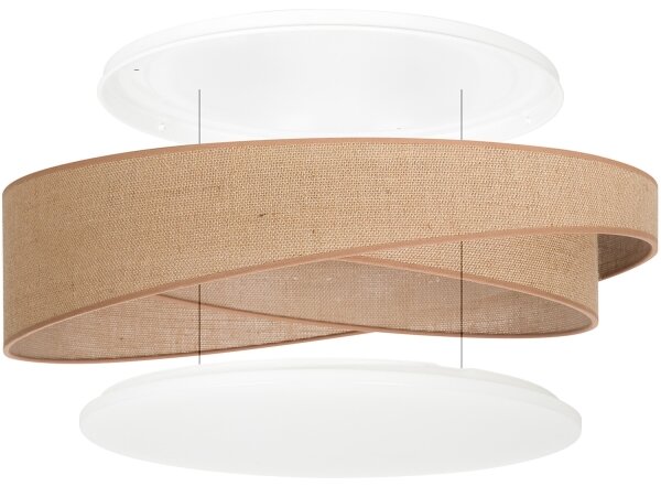 BRILAGI - Димируемо осветително тяло VELVET TWIST LED/36W/230V CCT Ø 65 см WT бежово + ДУ