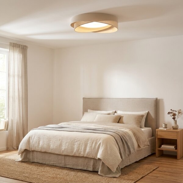 BRILAGI- LED димируемо осветително тяло VELVET TWIST LED/36W/230V CCT Ø 65 см WT крем/беж + с дистанционно управление