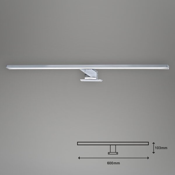 Briloner 2104-118-LED Огледално осветление за баня LED/8W/230V 60 см матов хром