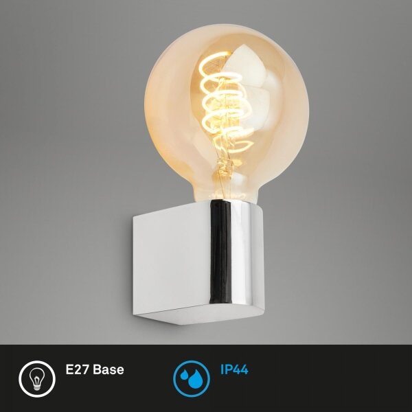 Briloner 2182-018-стенно осветително тяло за баня DONGA 1xE27/10W/230V лъскав хром