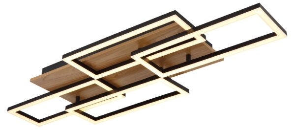 Globo 67359-40 - LED димируема таванна лампа JEFFRY 40W/230V 32,5x87,5 cm кафяво/черно + дистанционно управление