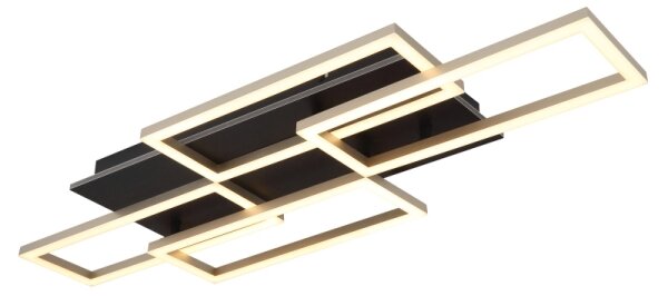 Globo 67359-40A - LED димируемо таванно осветително тяло JEFFRY 40W/230V 32,5x87,5 cm черно + дистанционно управление
