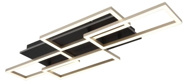 Globo 67359-40A - LED димируемо таванно осветително тяло JEFFRY 40W/230V 32,5x87,5 cm черно + дистанционно управление