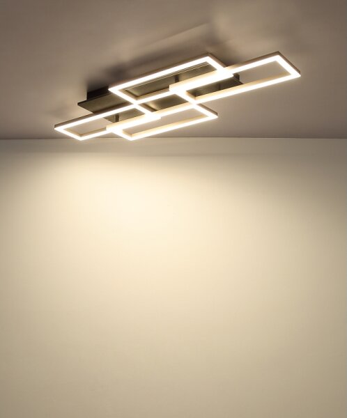 Globo 67359-40A - LED димируемо таванно осветително тяло JEFFRY 40W/230V 32,5x87,5 cm черно + дистанционно управление