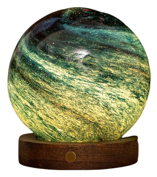 Тъмнокафява/в тъмно естествен цвят светлинна декорация с USB ø 12 cm Stellar Ocean – Gingko