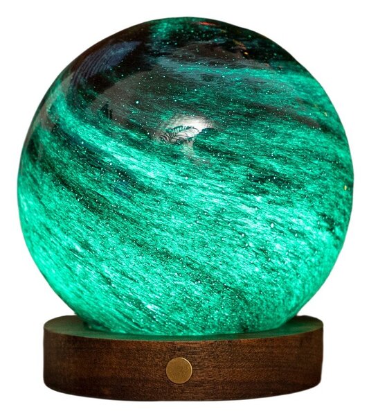 Тъмнокафява/в тъмно естествен цвят светлинна декорация с USB ø 12 cm Stellar Ocean – Gingko