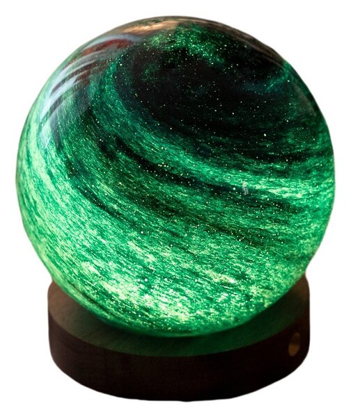 Тъмнокафява/в тъмно естествен цвят светлинна декорация с USB ø 12 cm Stellar Ocean – Gingko
