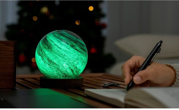 Тъмнокафява/в тъмно естествен цвят светлинна декорация с USB ø 12 cm Stellar Ocean – Gingko