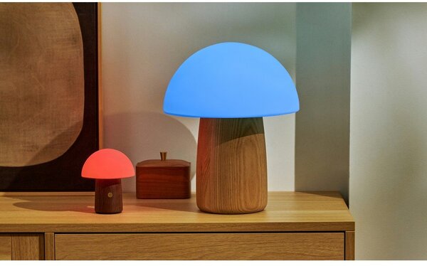 LED настолна лампа в бял и тъмно естествен цвят (височина 12,5 cm) Alice Mushroom – Gingko