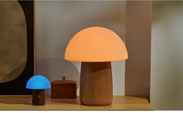 LED настолна лампа в бял и тъмно естествен цвят (височина 12,5 cm) Alice Mushroom – Gingko