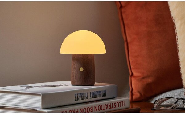 LED настолна лампа в бял и тъмно естествен цвят (височина 12,5 cm) Alice Mushroom – Gingko