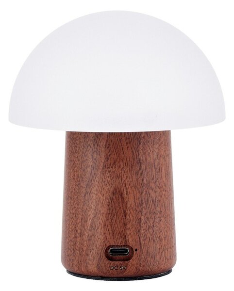 LED настолна лампа в бял и тъмно естествен цвят (височина 12,5 cm) Alice Mushroom – Gingko