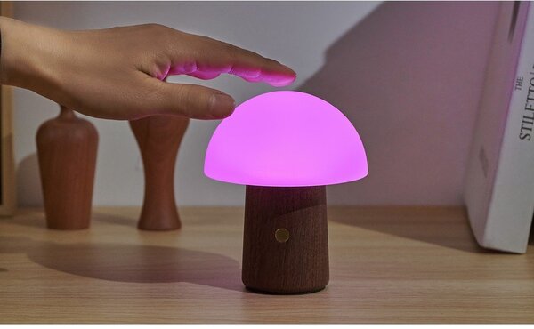 LED настолна лампа в бял и тъмно естествен цвят (височина 12,5 cm) Alice Mushroom – Gingko