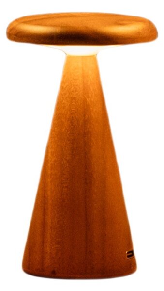 LED настолна лампа в естествен цвят с дървен абажур (височина 14 cm) Sylva – Gingko