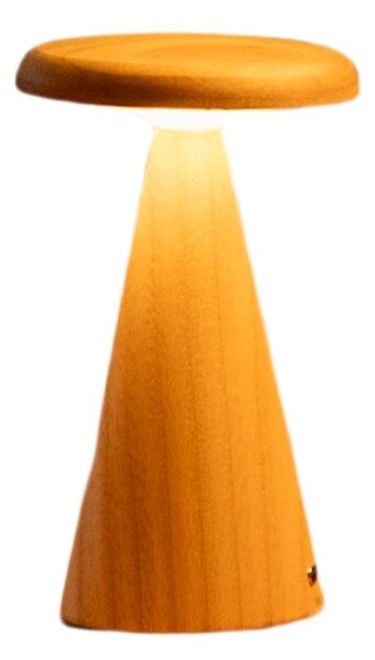 LED настолна лампа в естествен цвят с дървен абажур (височина 14 cm) Sylva – Gingko