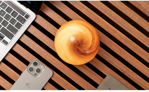 Тъмнокафява светлинна декорация с USB ø 12 cm Sand Storm – Gingko