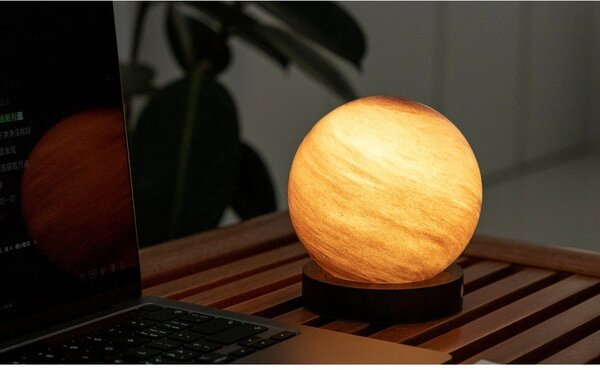 Тъмнокафява светлинна декорация с USB ø 12 cm Sand Storm – Gingko