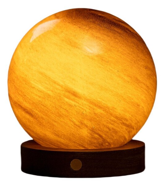 Тъмнокафява светлинна декорация с USB ø 12 cm Sand Storm – Gingko
