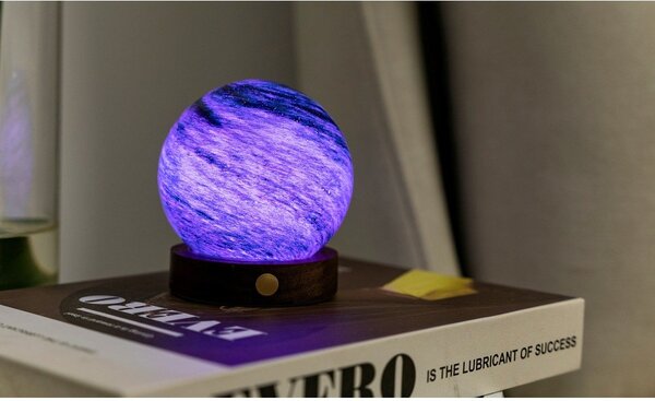 Тъмнокафява/в тъмно естествен цвят светлинна декорация с USB ø 8 cm Stellar Ocean – Gingko