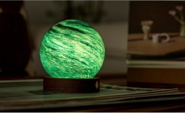 Тъмнокафява/в тъмно естествен цвят светлинна декорация с USB ø 8 cm Stellar Ocean – Gingko