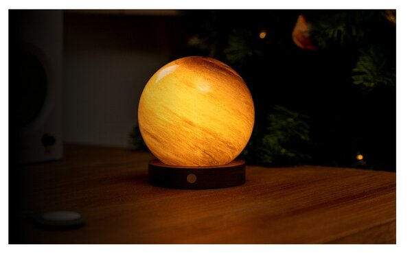 Тъмнокафява светлинна декорация с USB ø 12 cm Sand Storm – Gingko
