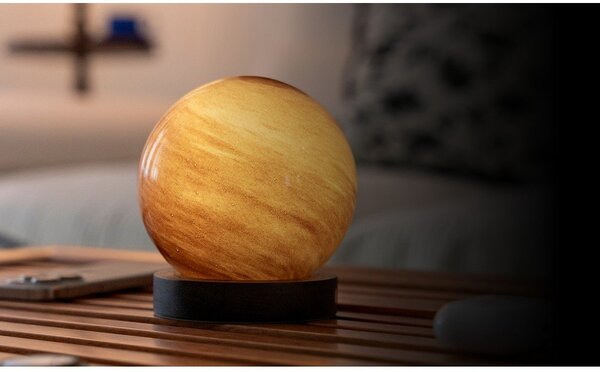 Тъмнокафява светлинна декорация с USB ø 12 cm Sand Storm – Gingko