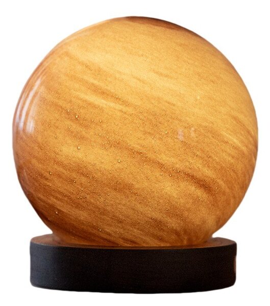 Тъмнокафява светлинна декорация с USB ø 8 cm Sand Storm – Gingko