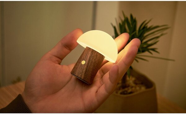 LED настолна лампа в бял и тъмно естествен цвят (височина 7 cm) Alice Mushroom – Gingko