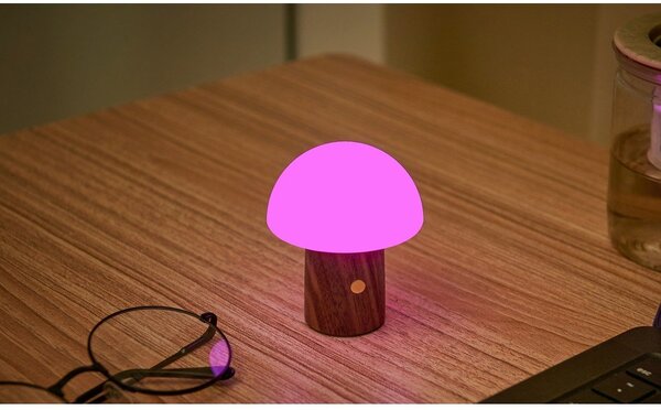 LED настолна лампа в бял и тъмно естествен цвят (височина 7 cm) Alice Mushroom – Gingko