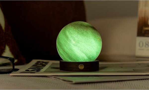 Тъмнокафява светлинна декорация с USB ø 8 cm Sand Storm – Gingko
