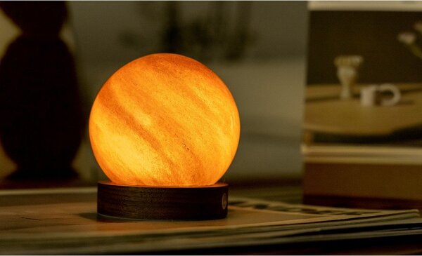 Тъмнокафява светлинна декорация с USB ø 8 cm Sand Storm – Gingko