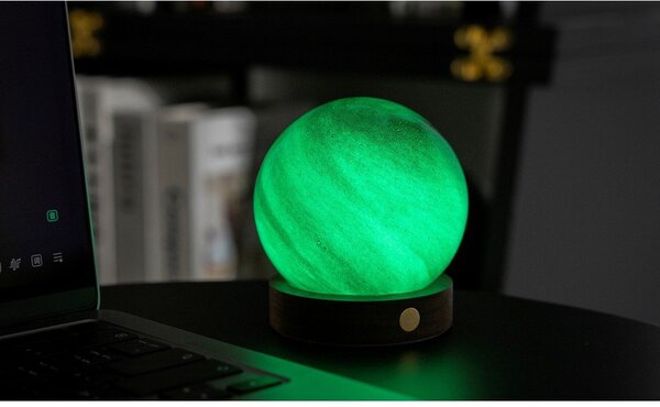 Тъмнокафява светлинна декорация с USB ø 8 cm Sand Storm – Gingko