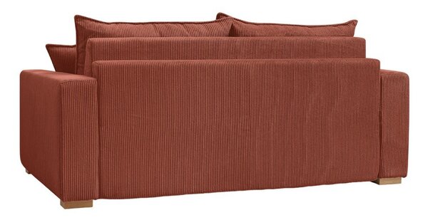 Разтегателен диван от рипсено кадифе в тухлен цвят 225 cm Augustin – Bobochic Paris