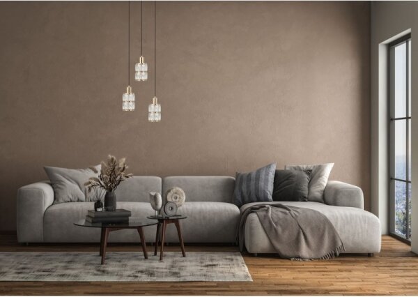 ITALUX PND-40668-3-HBR - Полилей на кабел ALMA 3xE27/40W/230V златен