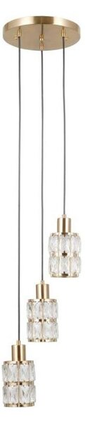 ITALUX PND-40668-3-HBR - Полилей на кабел ALMA 3xE27/40W/230V златен