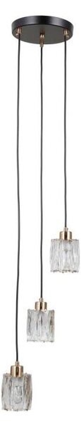 ITALUX PND-40813-3R-BK-HBR - Полилей на кабел TORNO 3xE14/40W/230V черен/златен