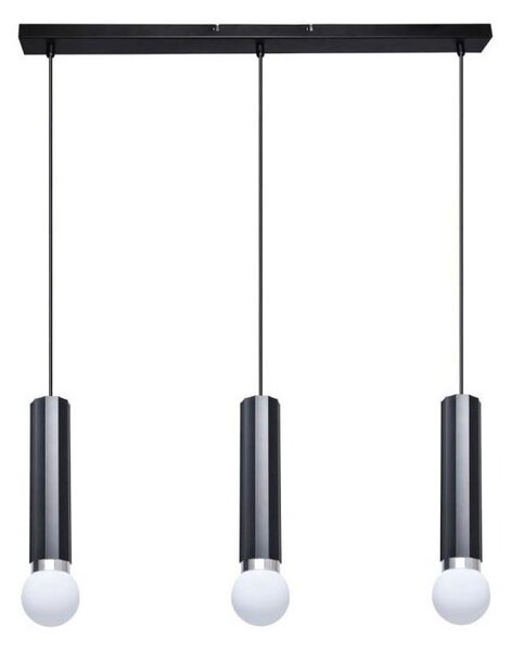 ITALUX PND-33849-3-BK - Полилей на кабел MACERA 3xE27/40W/230V черен